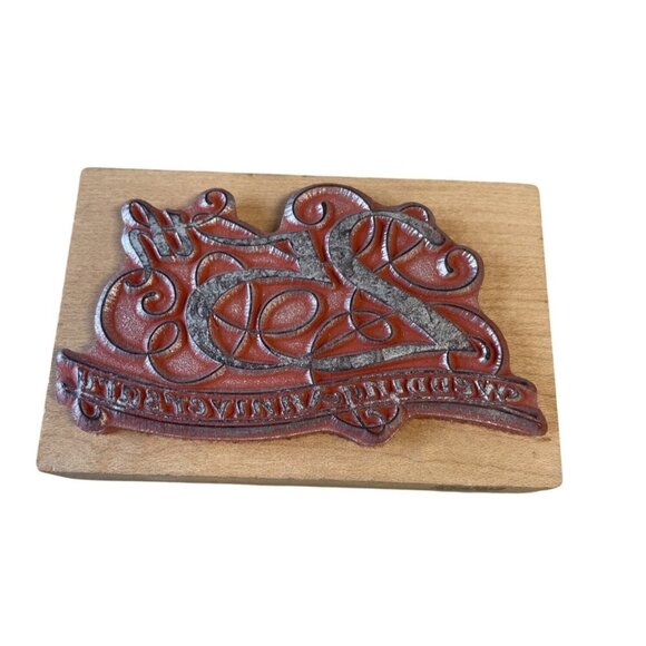 25th Wedding Anniversary Rubber Stamp Wood-Mounted Crafting Tool - Picture 2 of 2